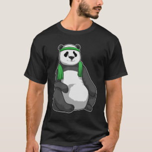Panda at Fitness with Towel T-Shirt