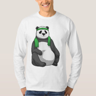 Panda at Fitness with Towel T-Shirt