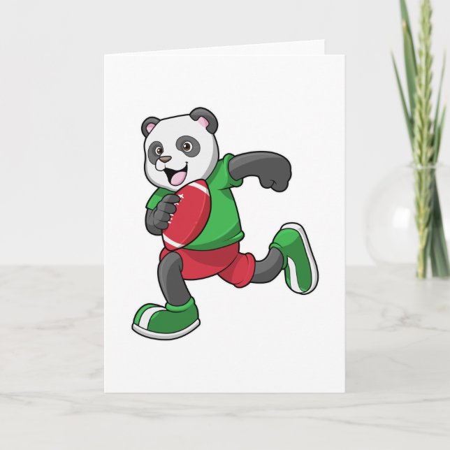 Panda at Football with Equipment Card (Front)