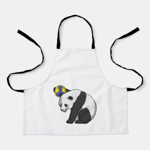 Panda at Handball Sports Apron
