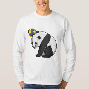 Panda at Handball Sports T-Shirt