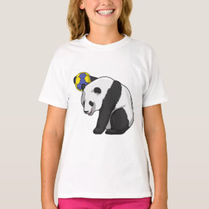 Panda at Handball Sports T-Shirt