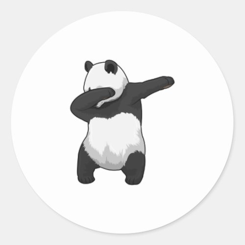 Panda at Hip Hop Dance Dab Classic Round Sticker