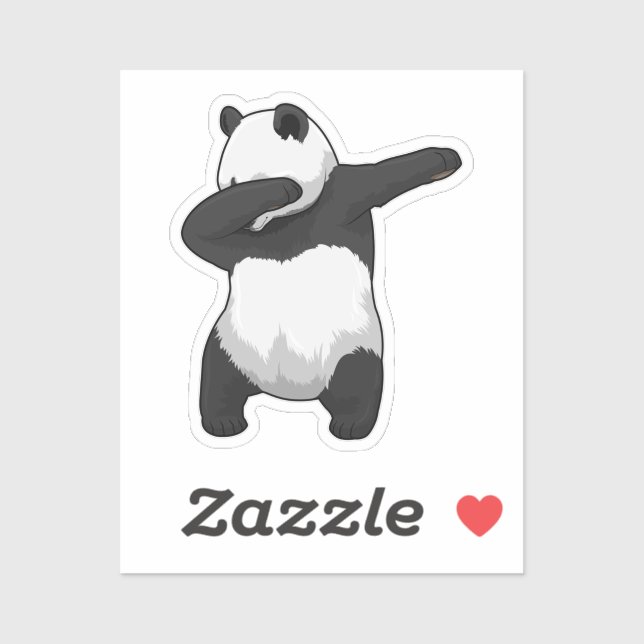 Panda at Hip Hop Dance Dab Sticker (Sheet)