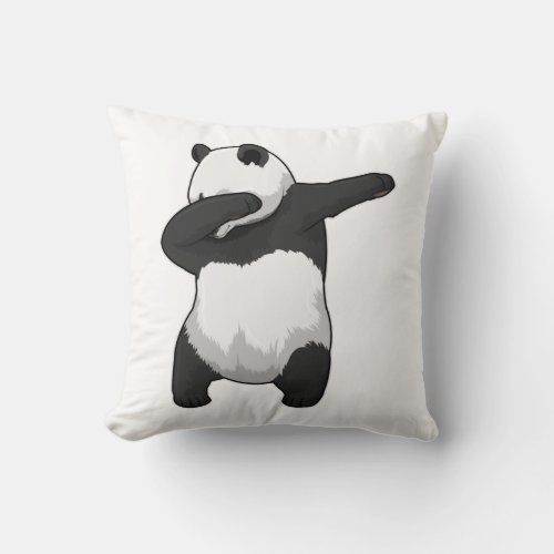 Panda at Hip Hop Dance Dab Throw Pillow