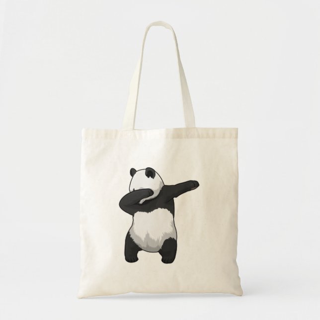 Panda at Hip Hop Dance Dab Tote Bag (Front)