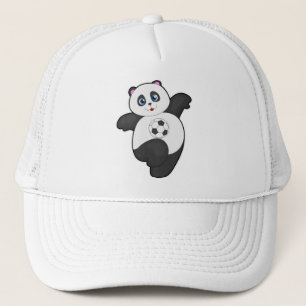Panda at Soccer Sports Trucker Hat