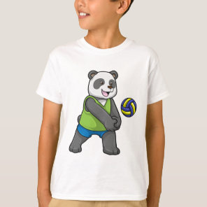 Panda at Sports with Volleyball T-Shirt