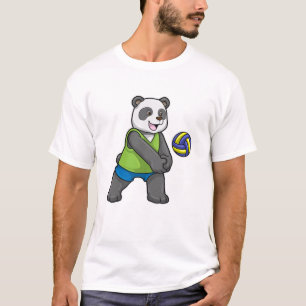 Panda at Sports with Volleyball T-Shirt