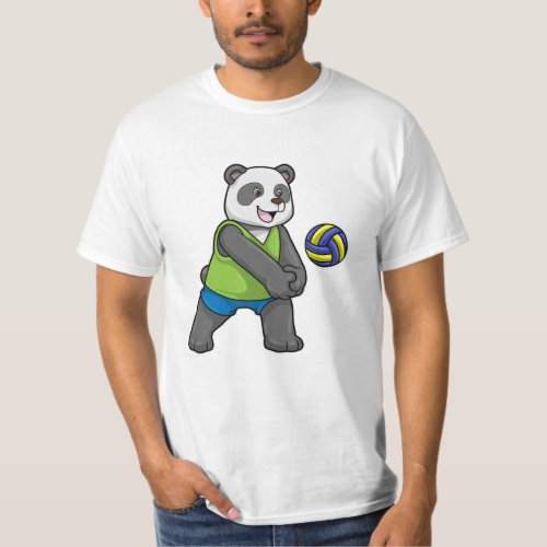 Panda at Sports with Volleyball T_Shirt