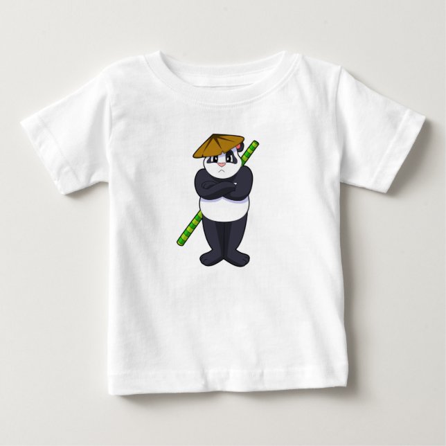 Panda at Stick fight Martial arts.PNG Baby T-Shirt (Front)