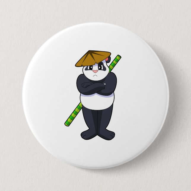 Panda at Stick fight Martial arts.PNG Button (Front)