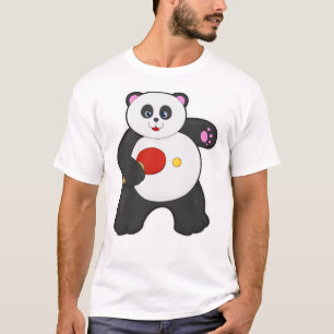 Panda at Table tennis with Table tennis racket T-Shirt