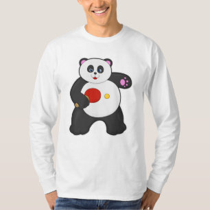 Panda at Table tennis with Table tennis racket T-Shirt
