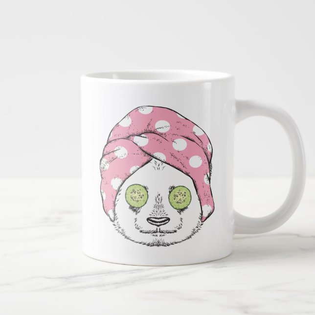 Panda At The Spa Giant Coffee Mug (Right)