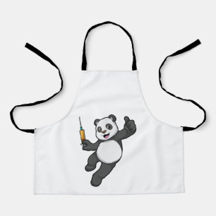 Panda at Vaccination with Syringe Apron