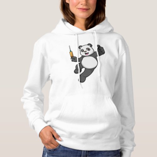 Panda at Vaccination with Syringe Hoodie