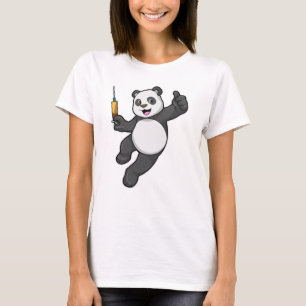Panda at Vaccination with Syringe T-Shirt