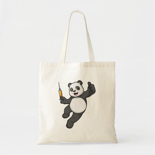 Panda at Vaccination with Syringe Tote Bag