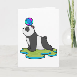 Panda at Yoga Fitness Card