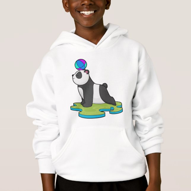 Panda at Yoga Fitness Hoodie (Front)