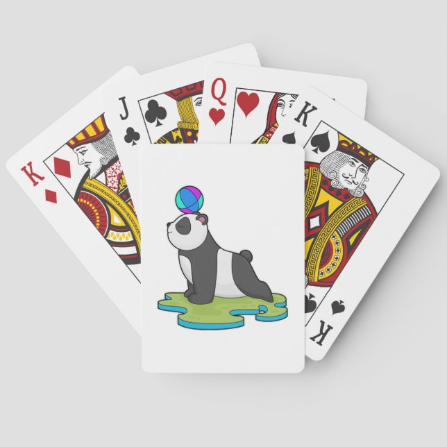 Panda at Yoga Fitness Poker Cards (Back)
