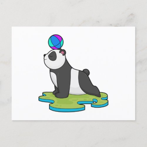 Panda at Yoga Fitness Postcard