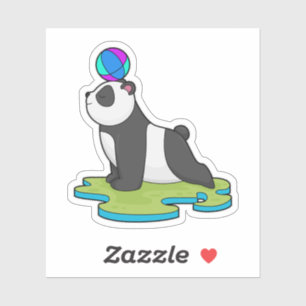 Panda at Yoga Fitness Sticker