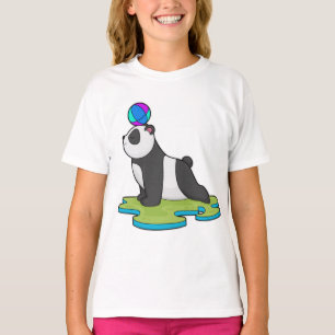 Panda at Yoga Fitness T-Shirt