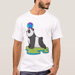 Panda at Yoga Fitness T-Shirt