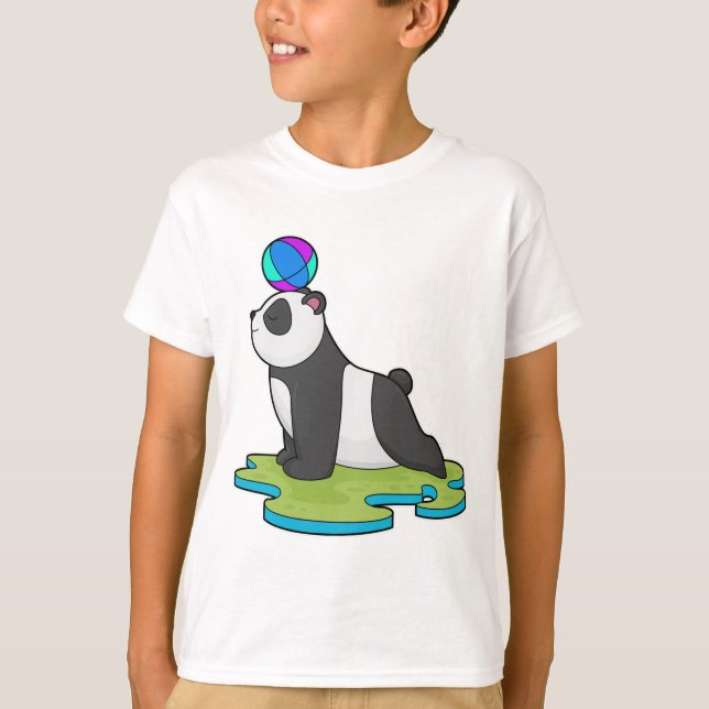 Panda at Yoga Fitness T-Shirt (Front)