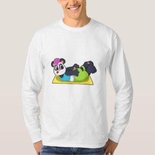 Panda at Yoga on Yoga mat T-Shirt