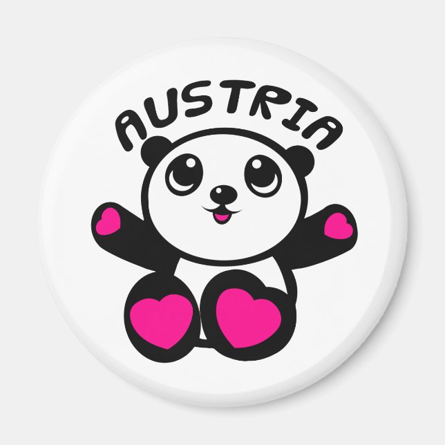 Panda Austria Magnet (Front)