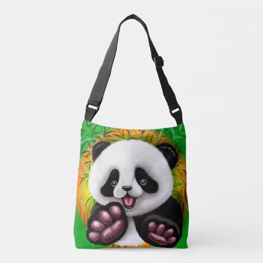 Panda Baby Bear Cute and Happy Crossbody Bag
