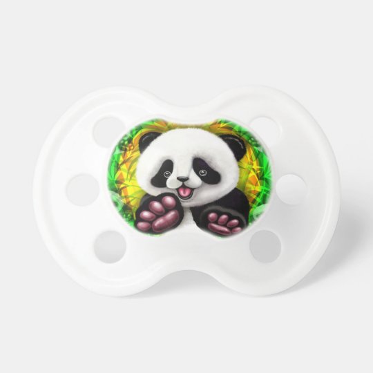 Panda Baby Bear Cute and Happy Pacifier