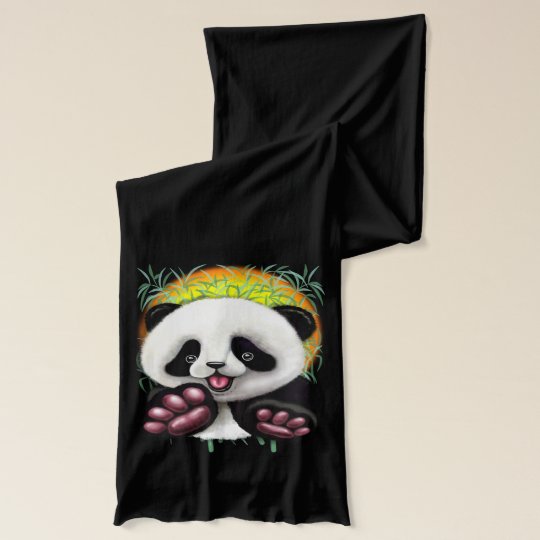 Panda Baby Bear Cute and Happy Scarf