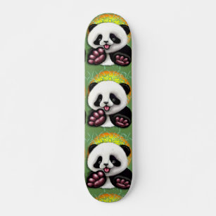 Panda Baby Bear Cute and Happy Skateboard