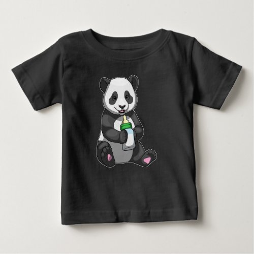 Panda Baby bottle Milk Baby T_Shirt