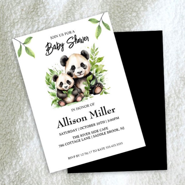 Panda Baby Shower Invitation (Creator Uploaded)