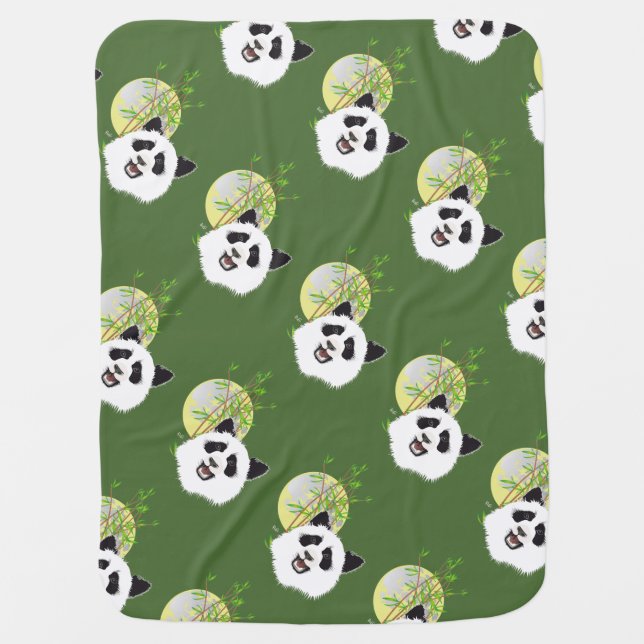 Panda Babydecke Receiving Blanket (Front)