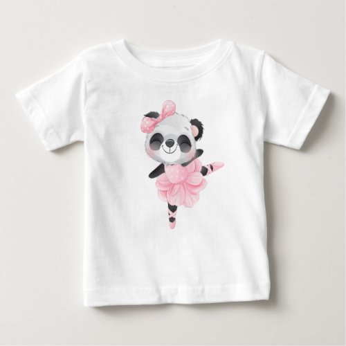 Panda Ballerina Baby T_Shirt