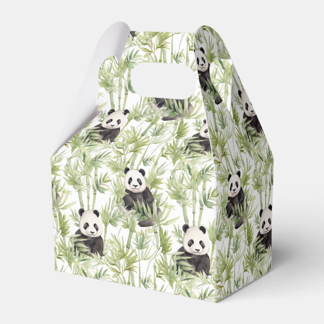 Panda bamboo favor box (Front Side)