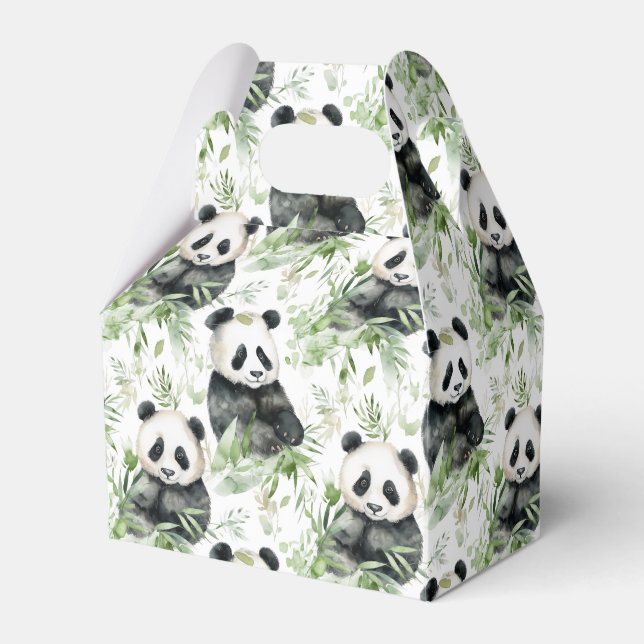 Panda bamboo favor box (Front Side)