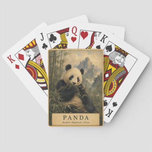 Panda Bamboo Highlands China VINTAGE Poker Cards