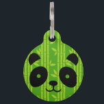 panda bamboo pet tag<br><div class="desc">This design is inspired by those georgous bamboo eaters - giant pandas. I've mixed cute vector drawing of this animal with bamboo pattern to create bold, contemporary design. I've choose to put this cute Panda into the giant bamboo surroundings. Giant bamboos are the largest members of a grass family. They...</div>