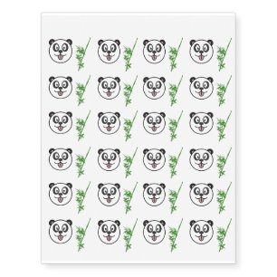 Panda bamboo temporary tattoos