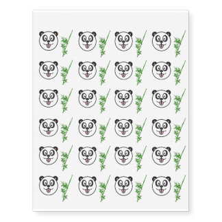 Panda bamboo temporary tattoos