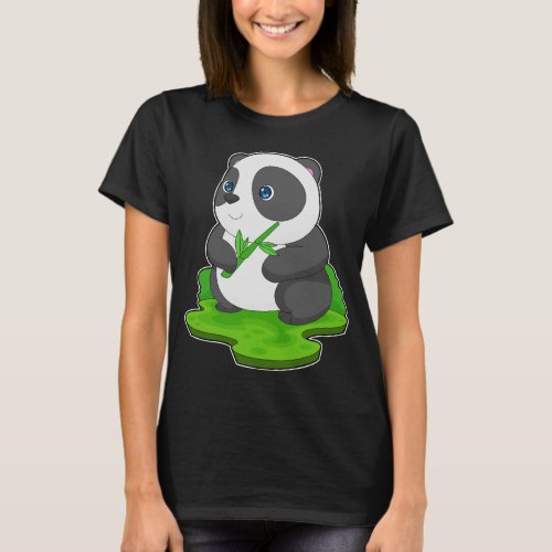 Panda Bamboo twig T_Shirt