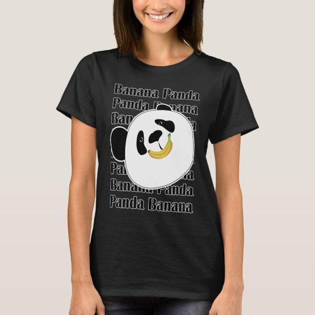 Panda Banana Happy Smile T-Shirt (Front)