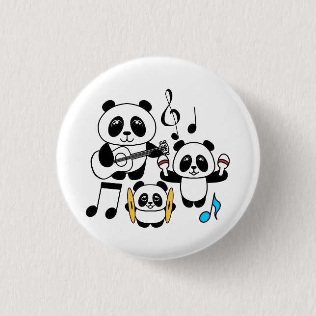 Panda Band - 1000Pandas by Amanda Roos Button (Front)